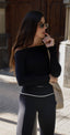 Long Sleeve Top Long - Black